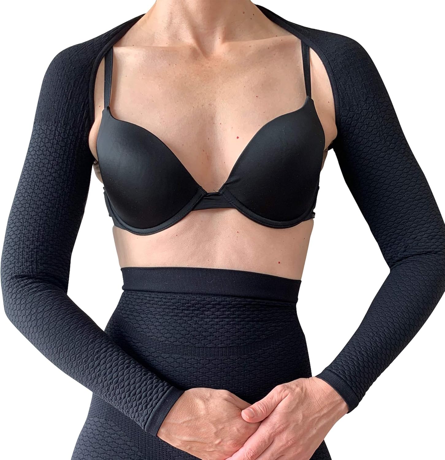 Bioflect® Compression Arm Sleeves Wrap with Bioactive Fibers and Raised Massaging Knit - for Support and Comfort