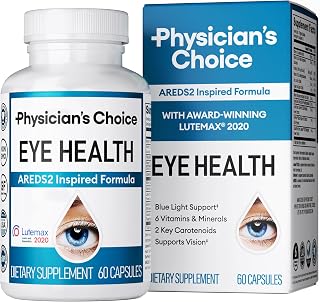 Areds 2 Eye Vitamins - Lutein, Zeaxanthin & Bilberry Extract - Supports Eye Strain, Dry Eyes, and Vision Health - 2 Award-Winning Clinically Proven Eye Vitamin Ingredients - Carotenoid Blend