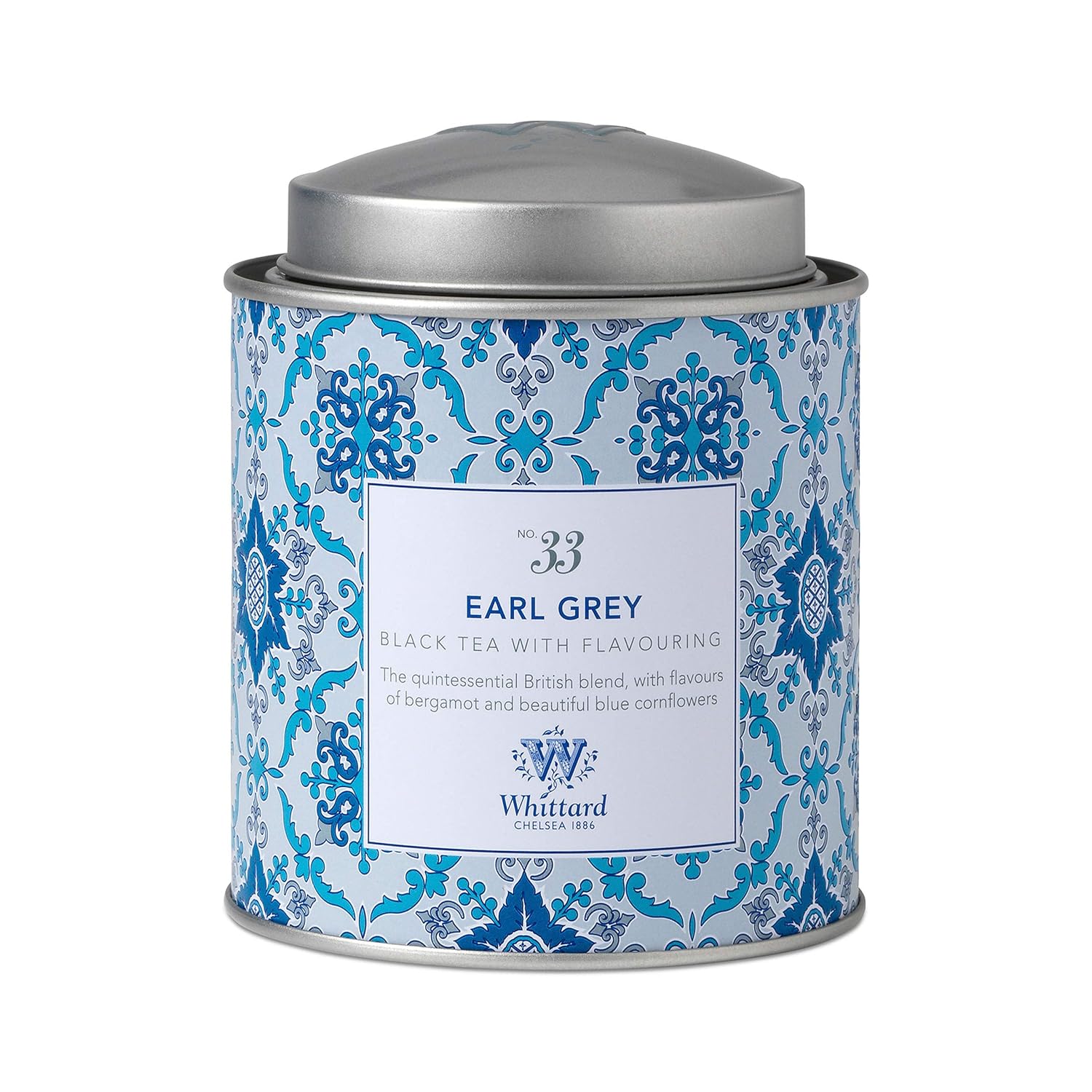 Whittard of Chelsea - Earl Grey Loose Leaf Tea, Black, Vegetarian & Vegan Friendly, Resealable Tin (100g, 1ct)