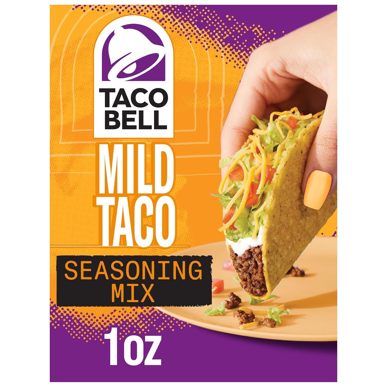 Taco Bell Taco Seasoning Mix, Mild, 1 oz Packet | Easy Mexican-Style Meals, Great for Beef, Chicken & Pork Tacos & Burritos