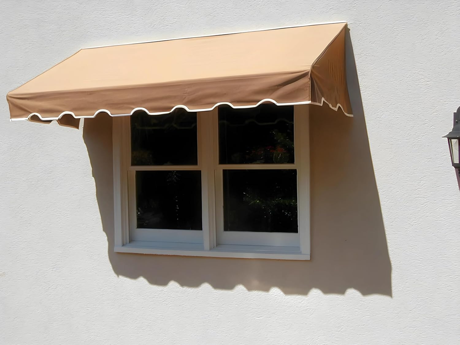 Door and Window Sunbrella Canvas Awning / 5 Colors + 3 Sizes/Classic Awning / (Linen 6 feet Wide)