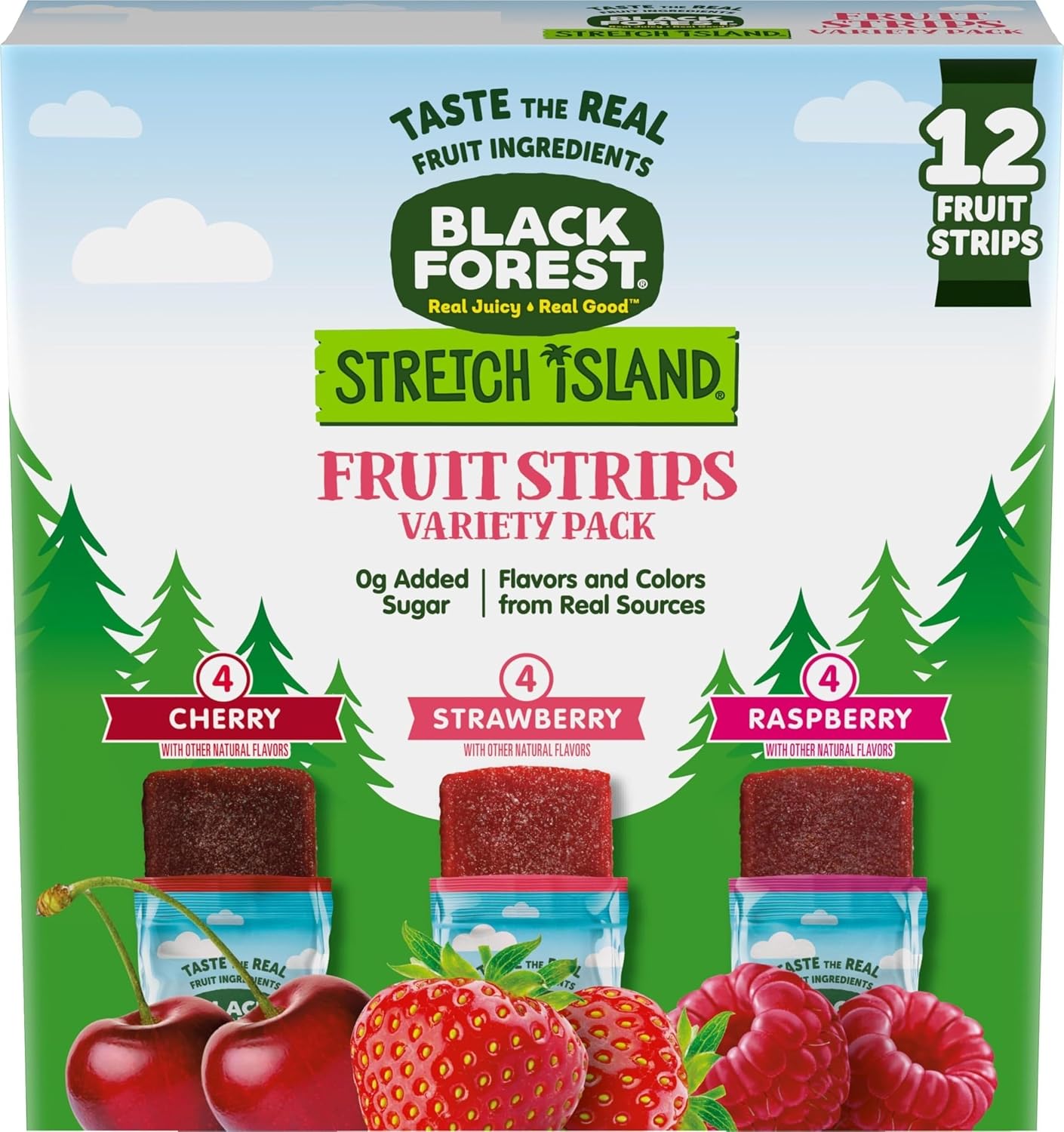Black Forest Stretch Island Fruit Strips Variety Pack, 12 Count