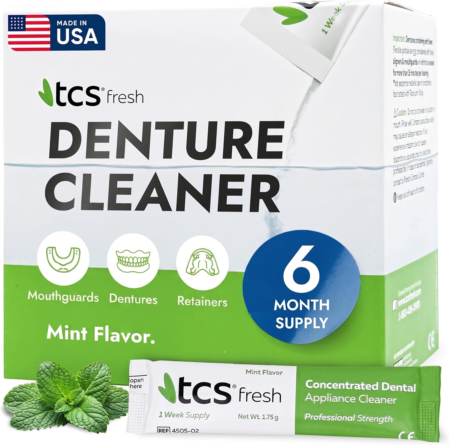 TCS Fresh Denture Cleaner – 24 Packets (6 Month Supply)
