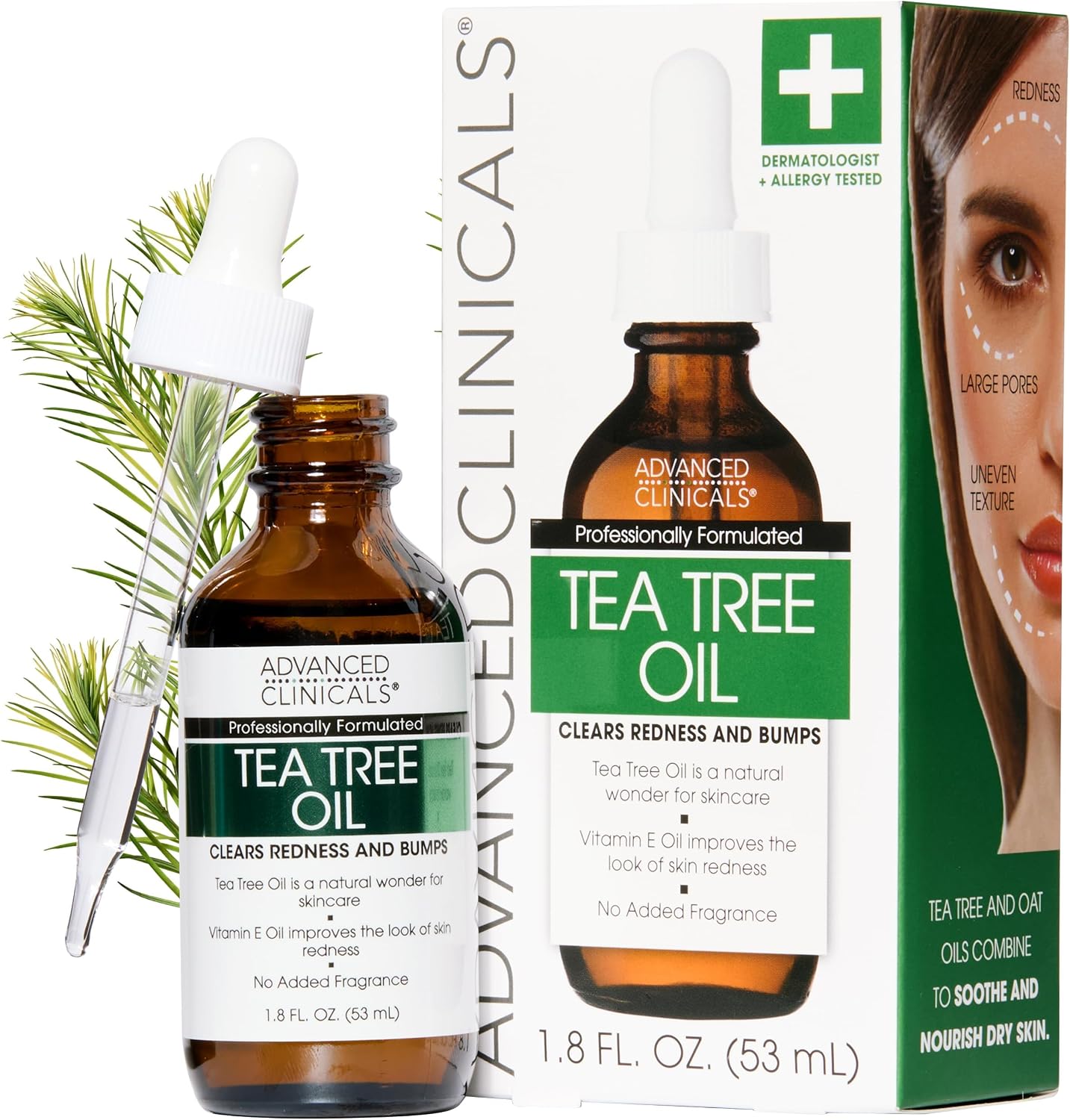 Advanced Clinicals Tea Tree Oil for Redness and Bumps. 1.8oz