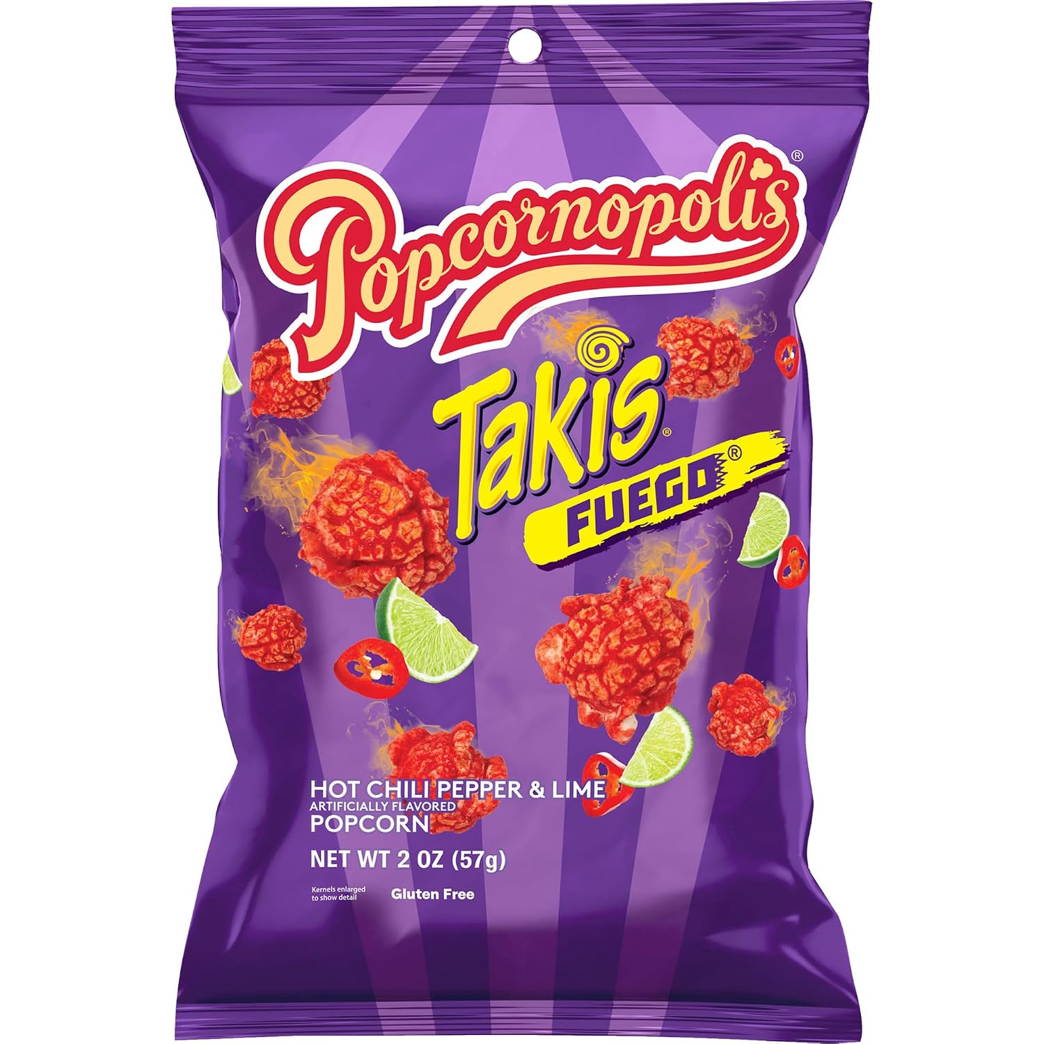 Popcornopolis Fuego Takis Popcorn, 2oz Bag