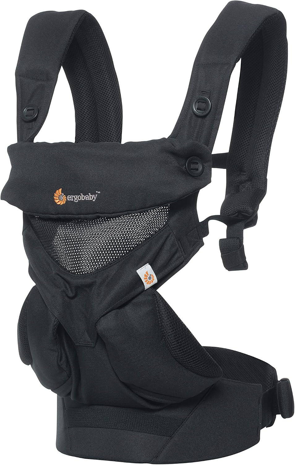 Ergobaby Baby Carrier Up to 3 Years with Cool Air Mesh, Onyx Black, 1 Count (Pack of 1)