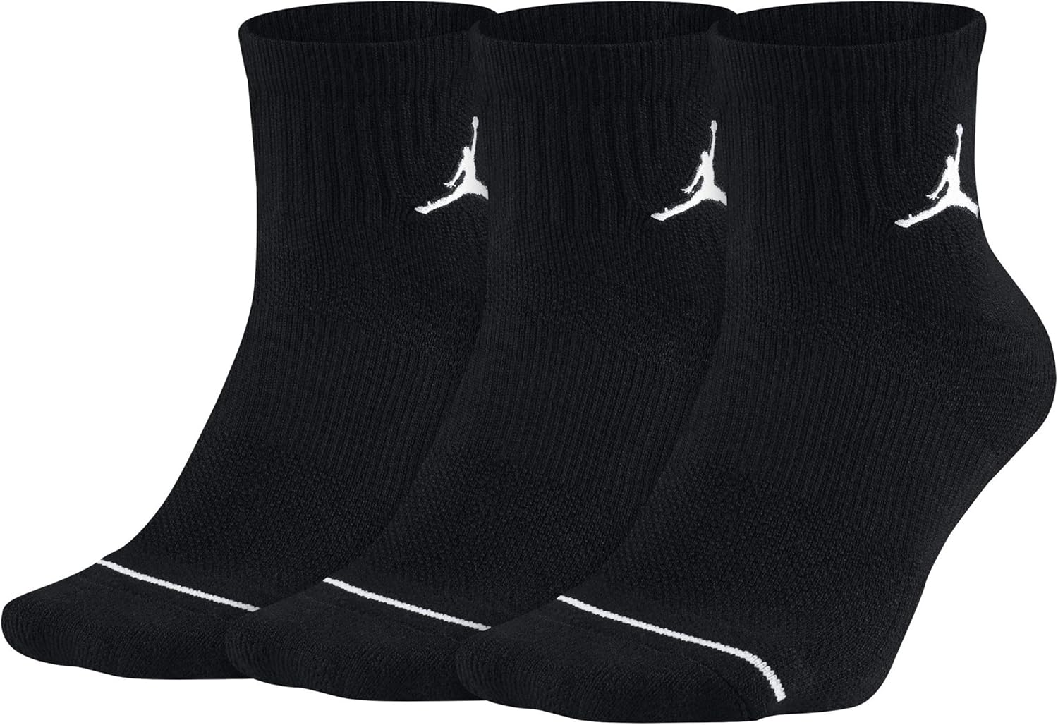 Nike Unisex JORDAN EVERYDAY MAX ANKLE 3PR, BLACK/BLACK/BLACK, L