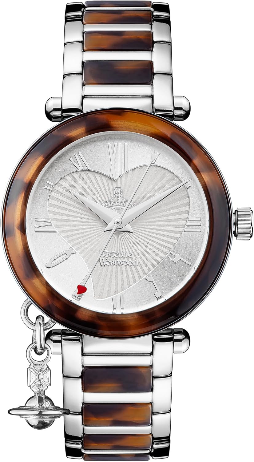 Vivienne Westwood Women's Orb Quartz Watch with Silver Dial Analogue Display and Stainless Steel Bracelet