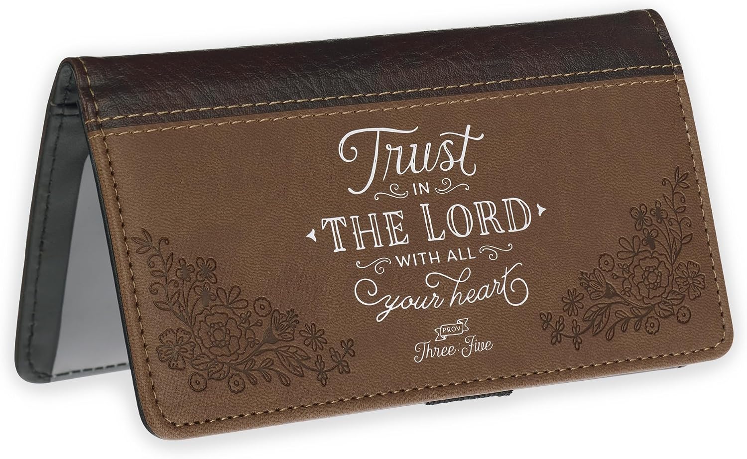 Christian Art Gifts Faux Leather Checkbook Cover for Women & Men