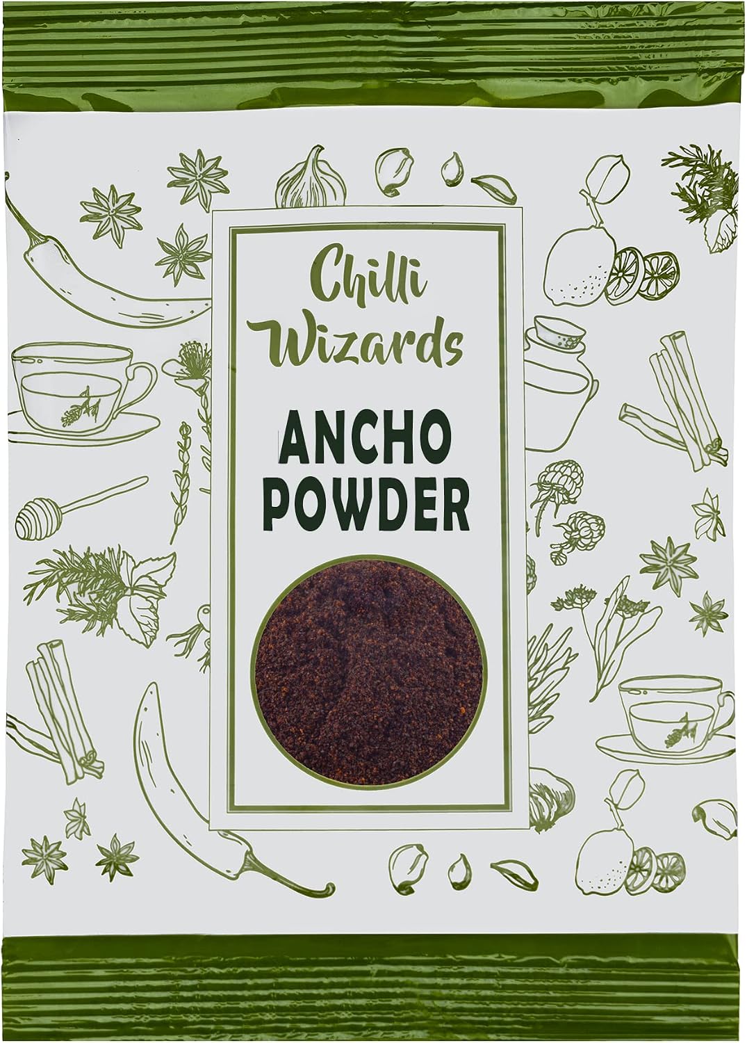 Ancho Powder 100g, Ground Dried Chilli Seasoning, Mecican Chilli Powder