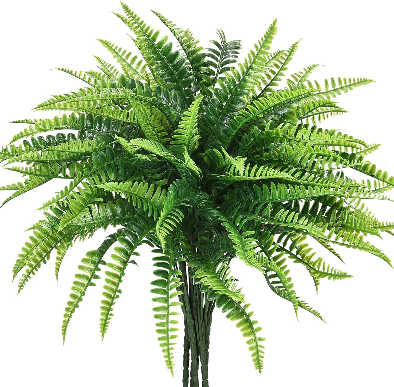 HBell Artificial Fake Plants 12 Bundles Outdoor UV Resistant Greenery Shrubs Plants Indoor Outside Hanging Planter Home Garden Decorating