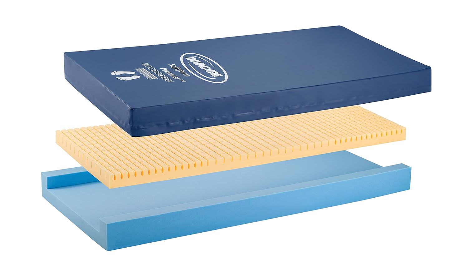 Invacare Softform Premier Bariatric Hospital Bed Mattress, 80" Length, 42" Width, 6" Height, IPM1080B42