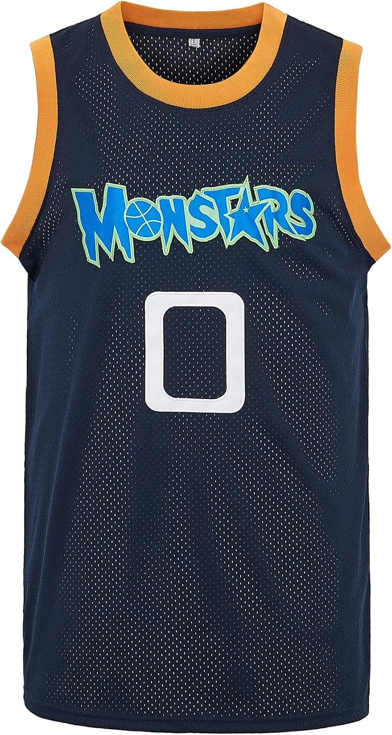 Mens Basketball Jersey Alien 0 Monstars Space Jersey 90s Hiphop Party Shirts