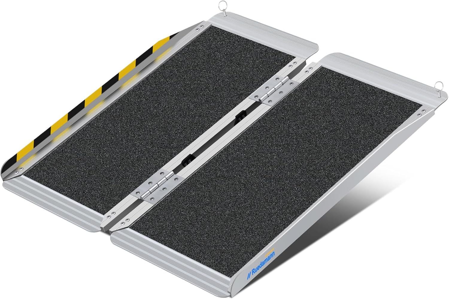 Ruedamann 3'L x 28.1" W,Holds up to 600 lbs,Wheelchair Ramp with Non-Slip Surface,Portable Aluminum Wheelchair Ramp,Folding Ramps for Wheelchairs,Home,Steps,Stairs,Handicaps,Doorways