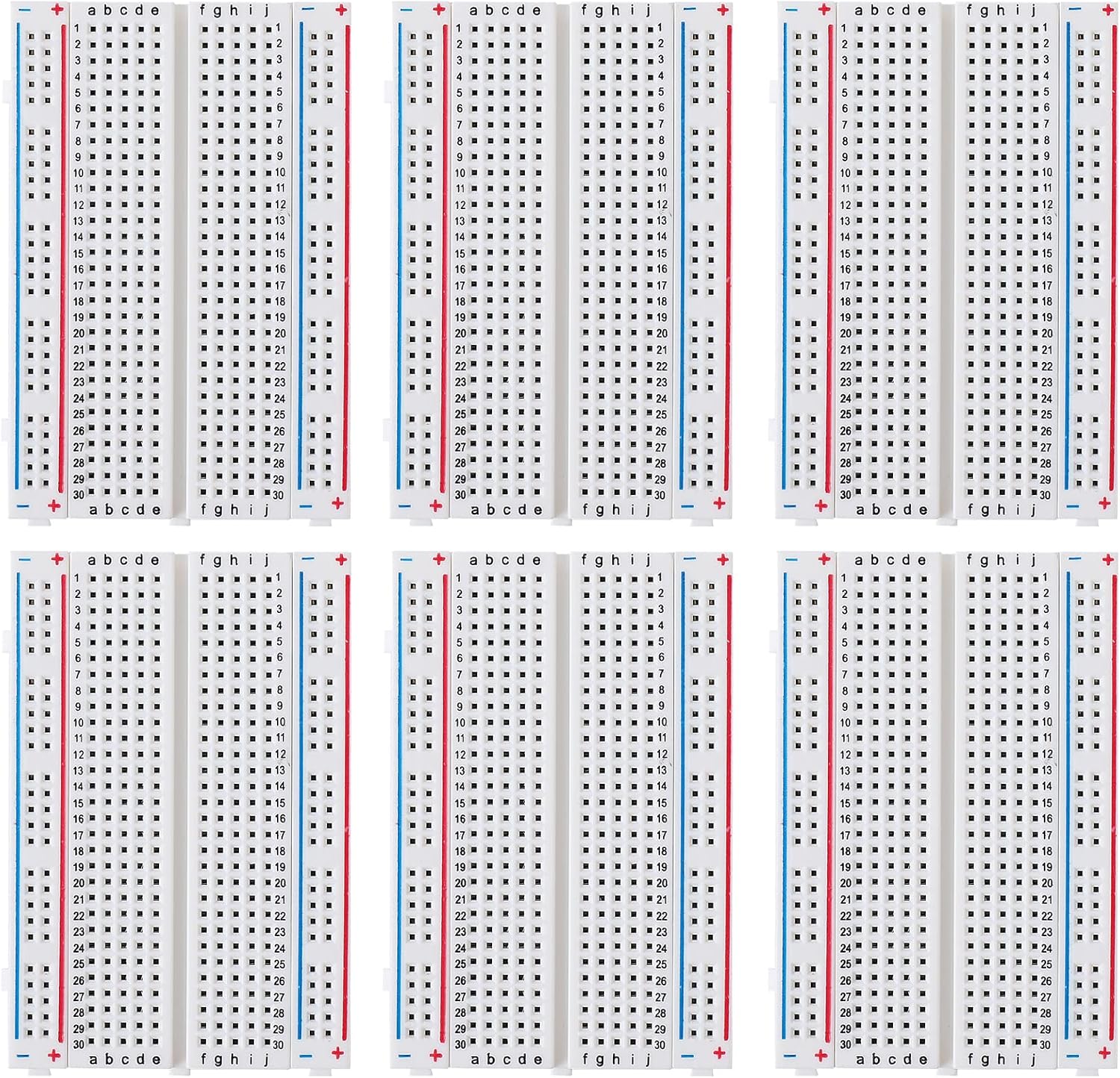 breadboard Set Prototype Board - 6 PCS 400 Pin Solderless Board Kit for Raspberry pi and Arduino Project