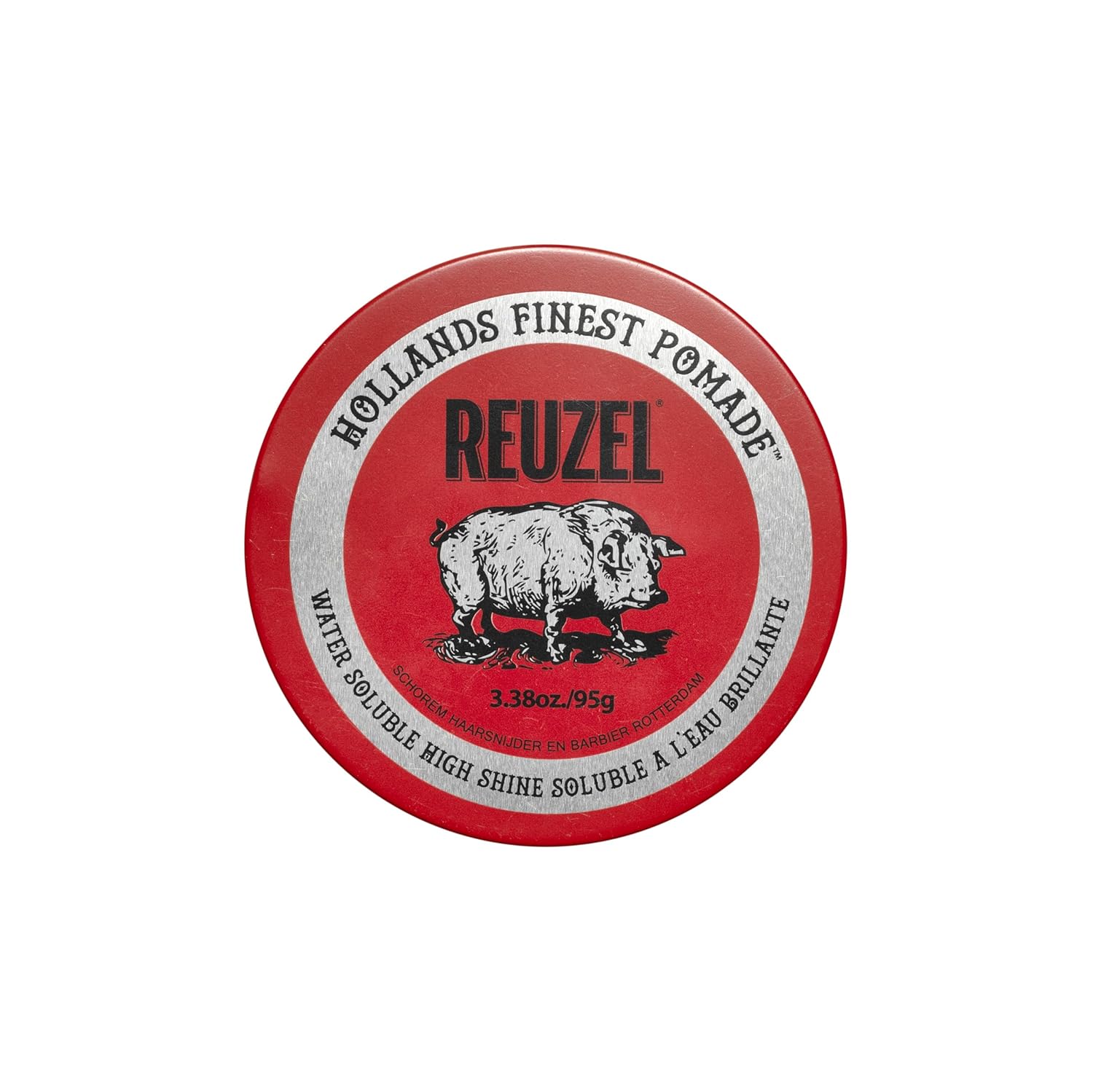 Reuzel Red Pomade for Men Water Soluble High Shine Hair Pomade, Medium Hold Styling Pomade For All Hair Types. Easy Wash Out, No Residue Formula, Vegan, Vanilla Cola Scent, 3.380z