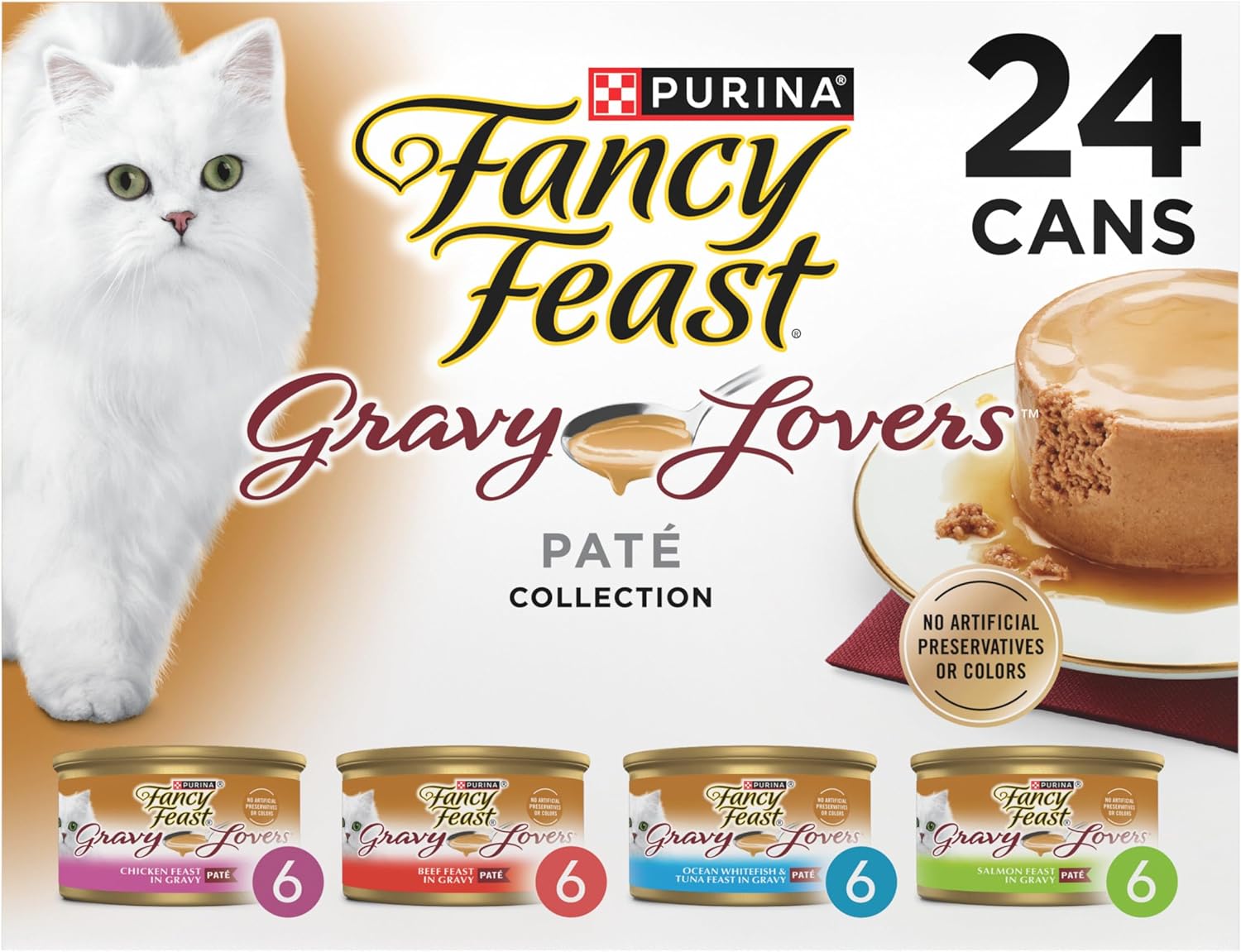 Fancy Feast Purina Gravy Lovers Variety Pack Feast Pate in Wet Cat Food Gravy - (Pack of 1) 4.5 lb. Boxes
