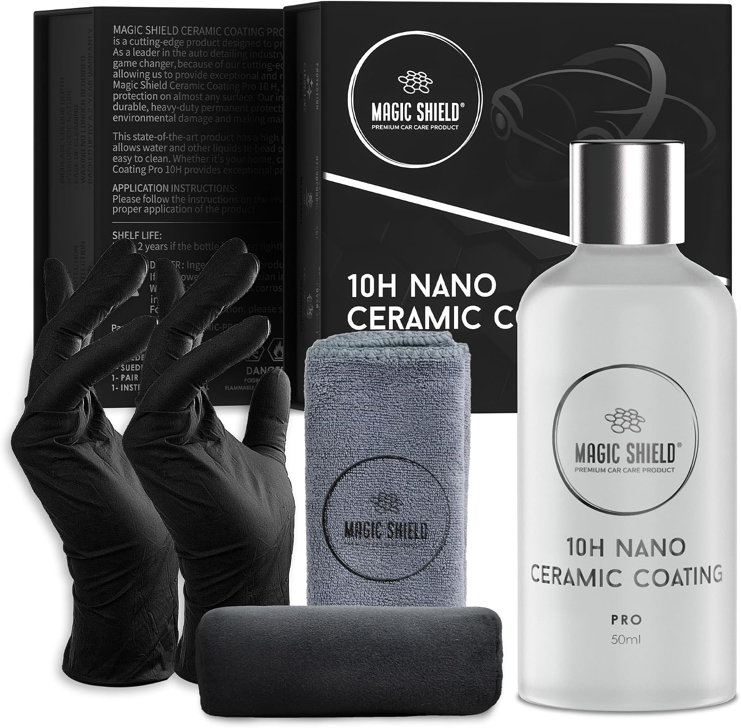 Ceramic Coating PRO 10H - Self-healing│Candy-like Gloss│Advance Technology│Easy to install│All in one kit (50ML)