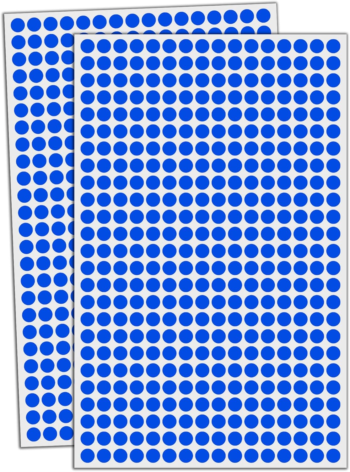 6000 Pack - 8mm Coloured Dot Stickers Sticky Labels - Blue