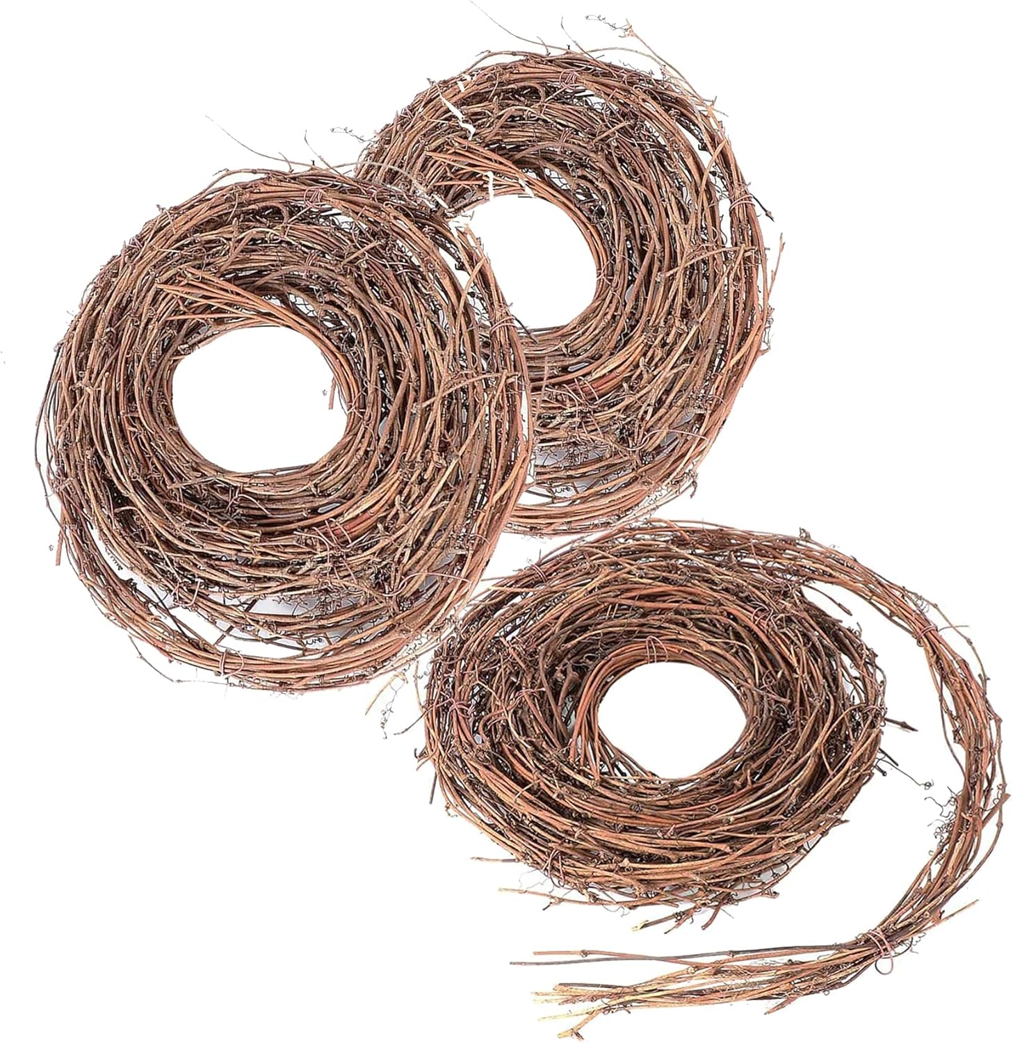 3 Pack 15 Feet DIY Crafts Natural Grapevine Twig Vine Garland Wreaths for Wedding House Holiday Door Wall Decor