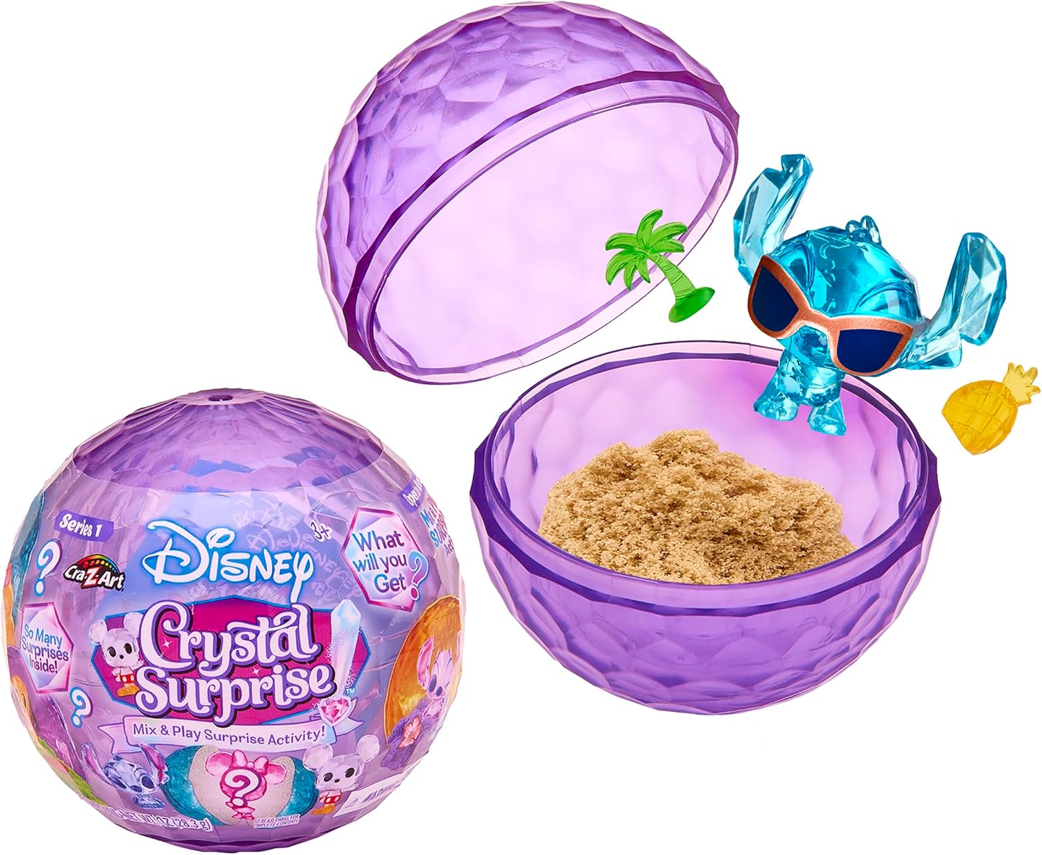 Cra-Z-Art Disney Crystal Surprise, Mini Collectible Crystal Figures with Activity Compound, Collectable Crystal Figures
