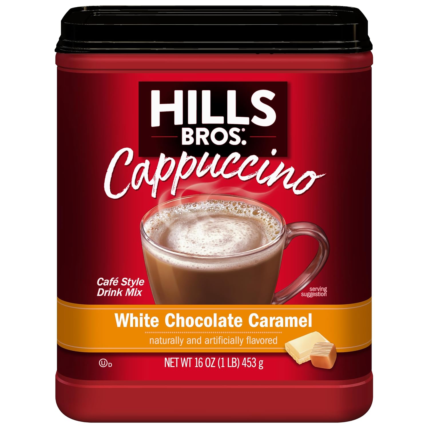 Hills Bros. Cappuccino Mix - White Chocolate Caramel, 16 oz