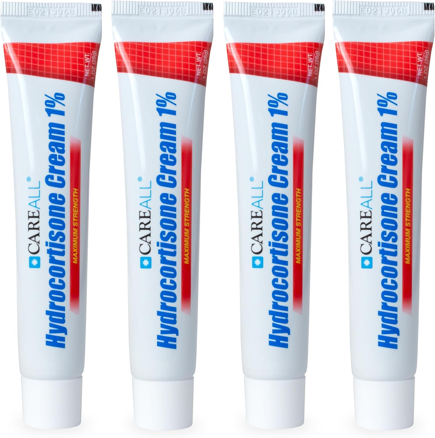 CareAll Hydrocortisone 1%, 1oz Tube (Pack of 4), Maximum Strength Anti-Itch Cream, Relief from Itching and Redness from Bug Bites, Eczema, Psoriasis, Poison Ivy, Oak and Sumac