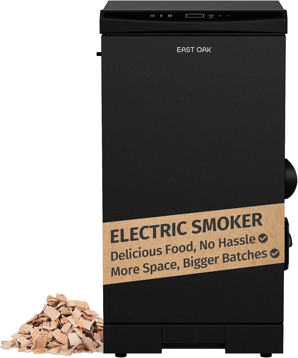 EAST OAK 30" Electric Smoker for Outdoors | Up to 6× Longer Smokes on a Single Load | Side Chip Loader for Uninterrupted Smoking | Bigger Batches with 725 sq in Cooking Area