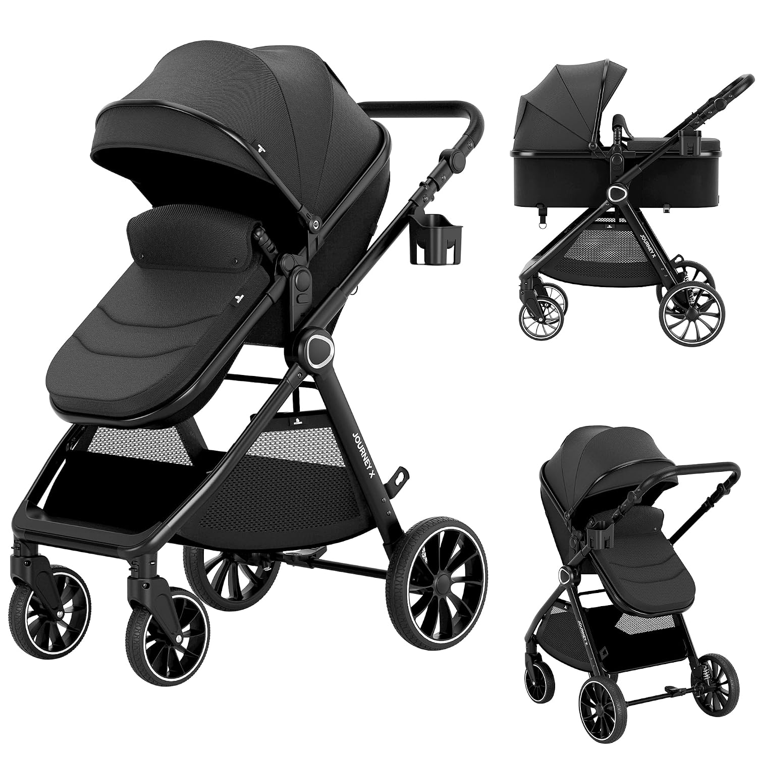 Baby Stroller 2 in 1 Newborn Convertible Stroller Bassinet for Infant New Born Pushchair 0-36 Month