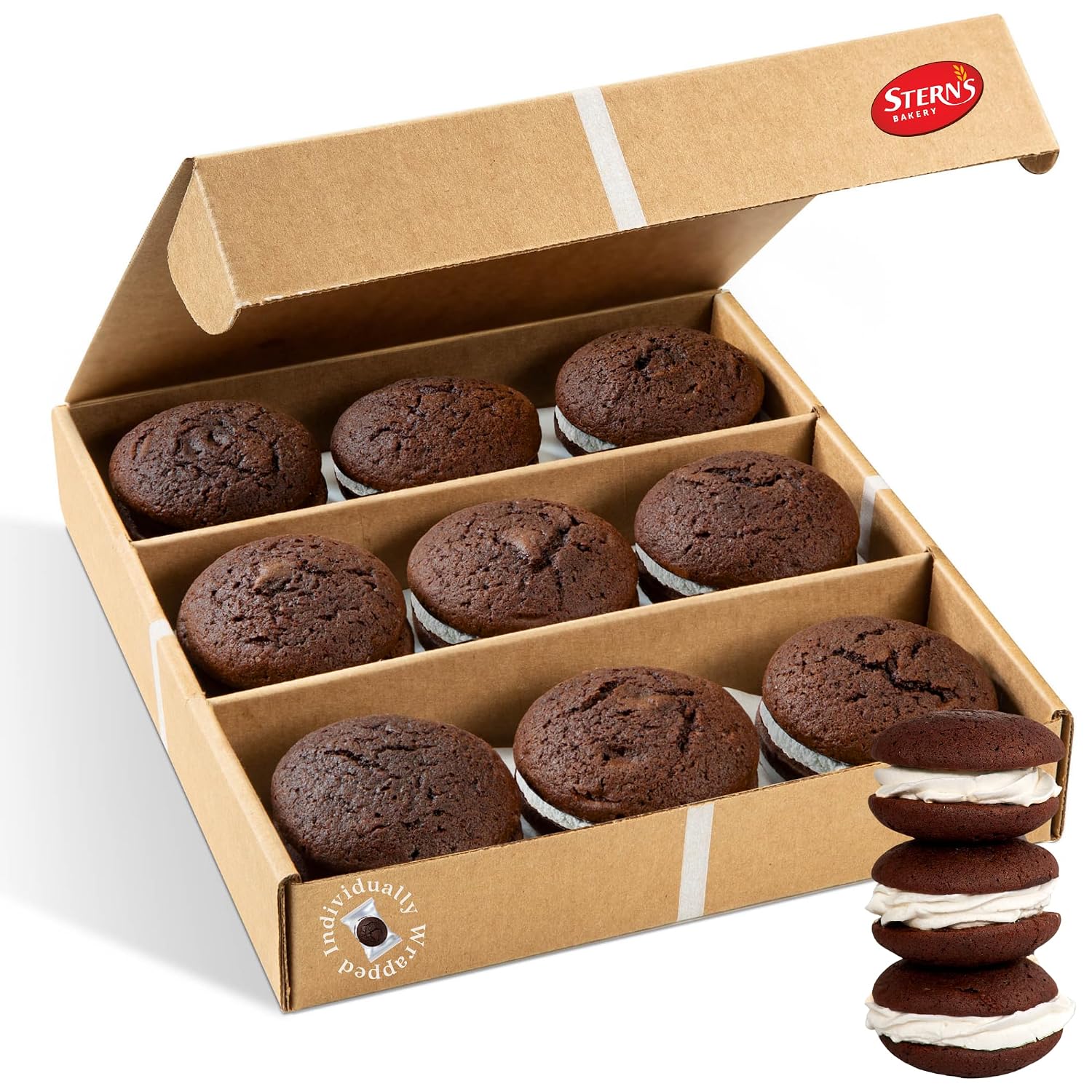 Whoopie Pie Gift Baskets | Gourmet Cookie Gift Box | 9 Individually Wrapped Whoopi Pies | Easter Gift Baskets | Birthday Food Gifts | Kosher & Nut Free | Stern’s Bakery