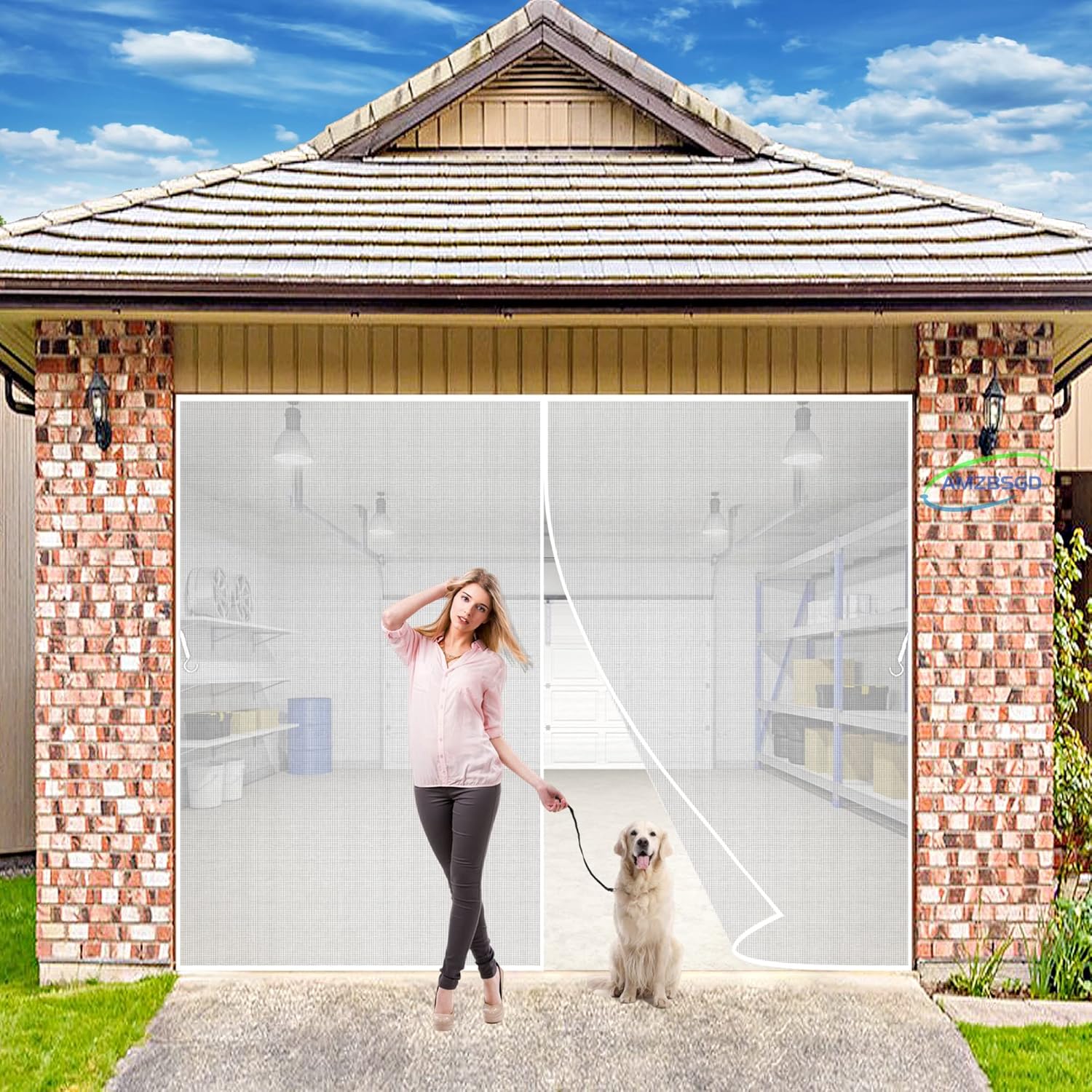 Door Screens for Keeping Out Flies, 175x200 cm Double Magnetic Fly Screens for Patio Doors, French Insect Door Net Fly Screen Curtain Mesh - White H