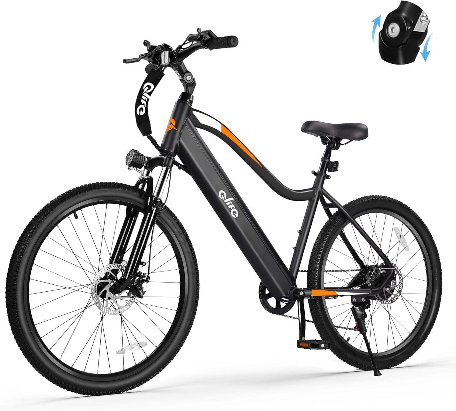 Qlife Cityone Electric Bike for Adults,26" Ebike with 2.1" Tire,25MPH&22MPH Up to 40 Miles, Built-in Removable Battery, Peak 1200W&750W Motor E-Bikes with 7 Speed Commuting Electric Mountain Bicycle