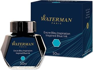 Waterman Fountain Pen Ink, Inspired Blue, 50ml Bottle