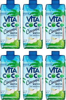 Coconut Water, Original Natural Hydrating Electrolyte Beverage, 11.1 fl oz, 6 Count - Ideal for Halloween Baskets, Healthy Drinks, Pantry Staples - Comes in ComboCreations Box