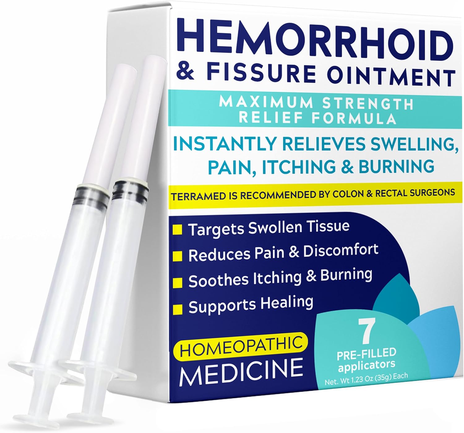 Hemorrhoid Ointment, Hemorrhoid Treatment for Swelling & Itching, 7 Count