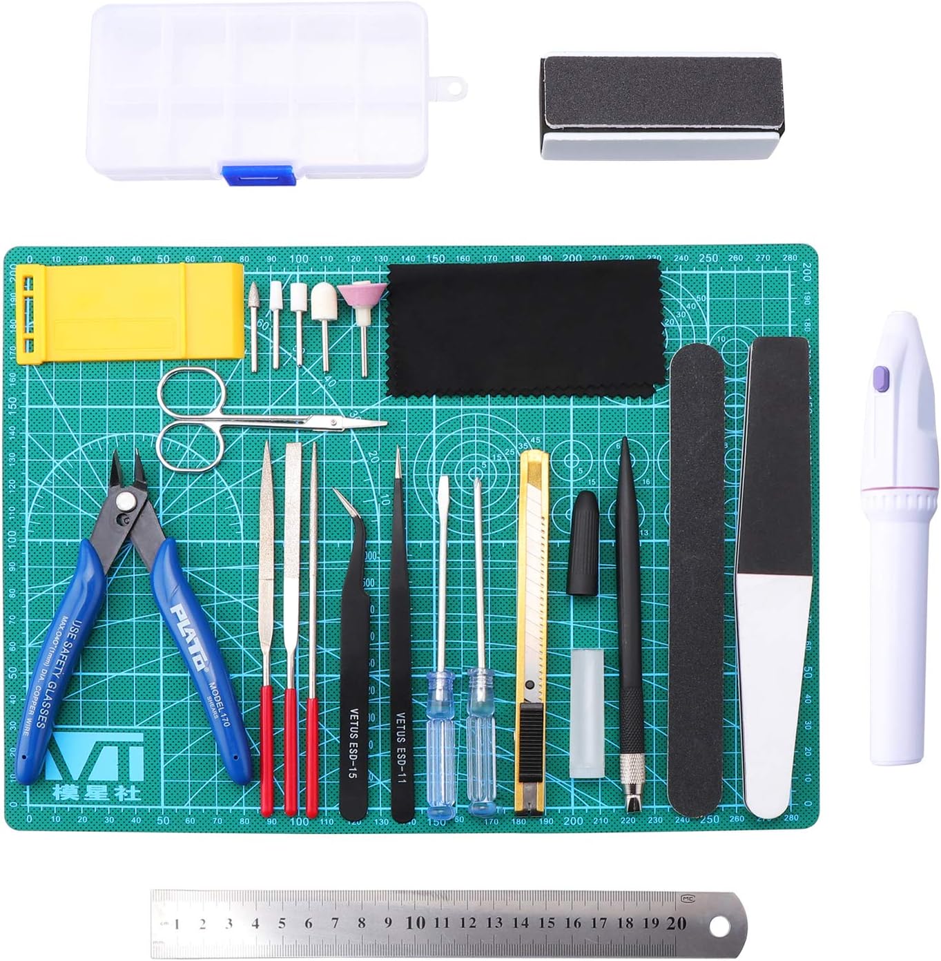 Aussel Gundam Model Tools Kit, Model Basic Tools Craft Set, Hobby Building Craft Set, for Basic Model Building Repairing and Fixing, 26 Pcs