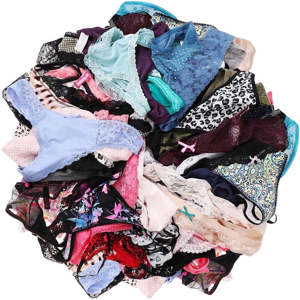 UWOCEKA Sexy Thongs for Women,Variety of T-Backs 10 Pack Sexy Underwear G-Strings Lacy Undies Panties Tanga