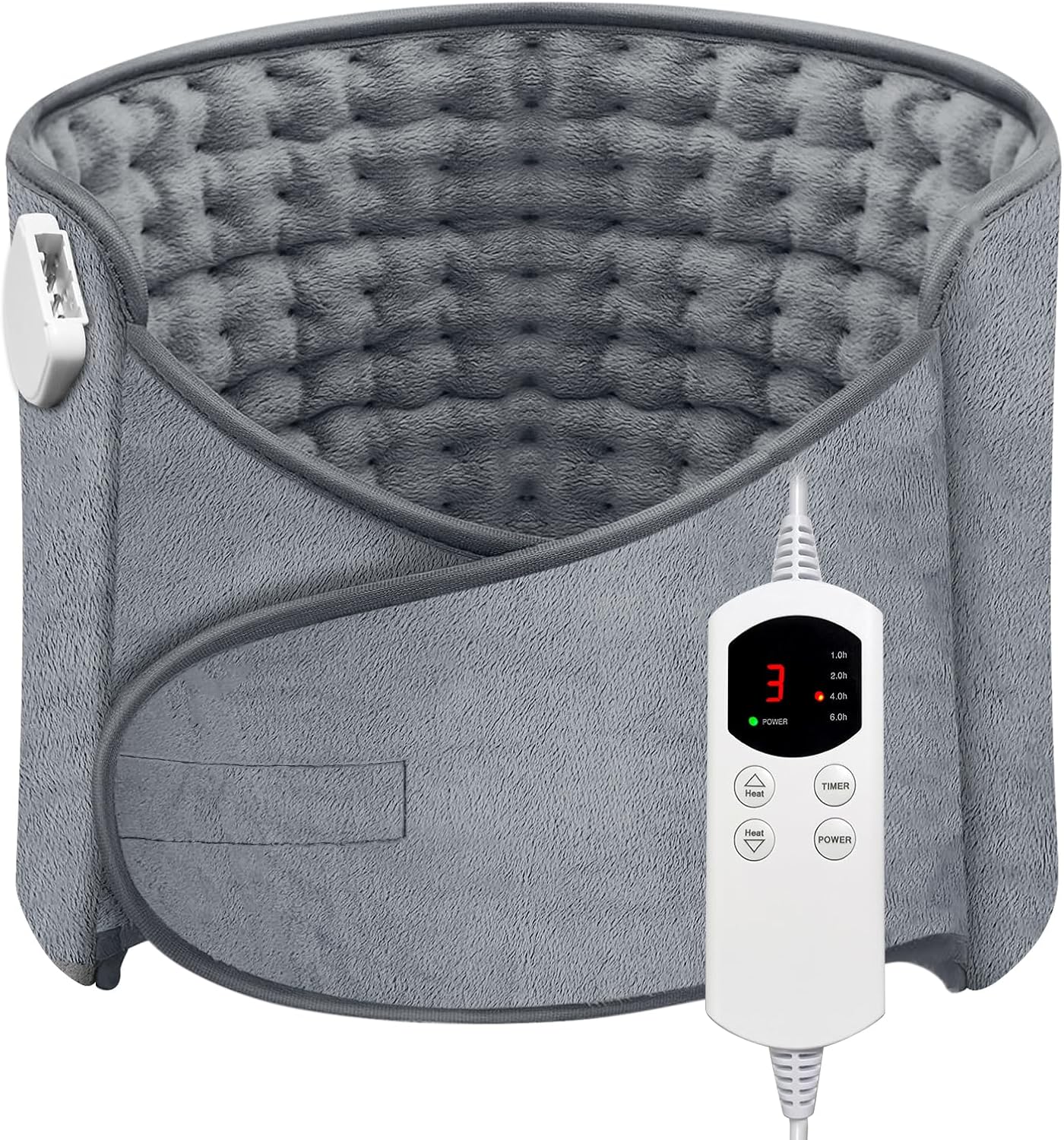 Heat Pad for Back Pain Relief Electric Heating Pads with 6 Temperatures Soft Detachable Heat Pad for Man Women