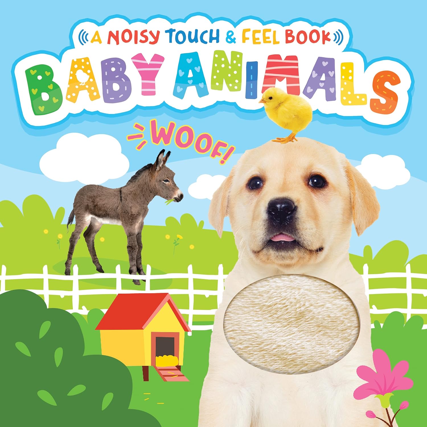 Little Hippo Books Baby Animals - A Noisy Touch and Feel Sensory Book Featuring Farm Sounds (Little Listener’s Library: Baby & Toddler Premium Sound Books)