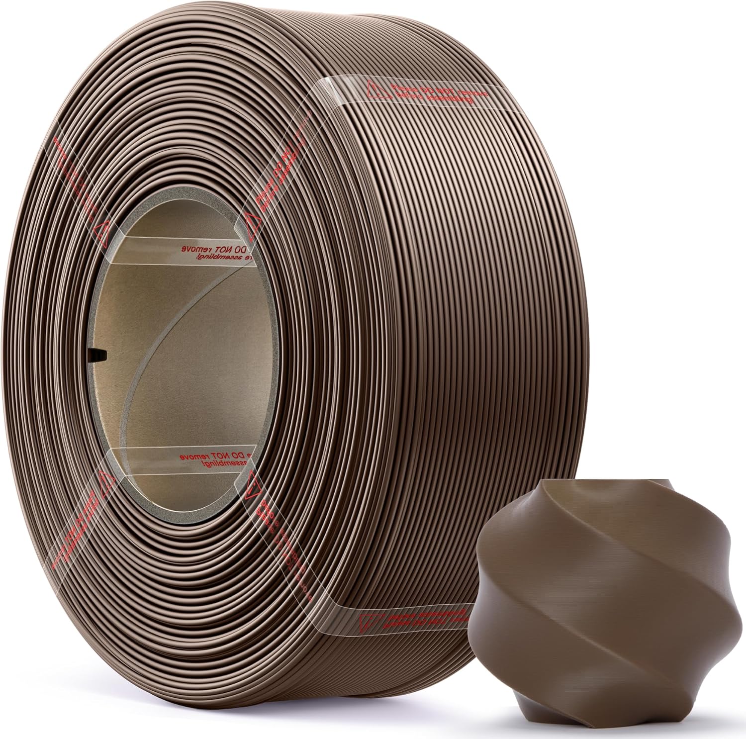 PLA Basic, Pre-Dried Refill Filament 1kg (2.2lbs) for Reusable Spools, 1.75mm Spool-Less 3D Printing Filament, Compatible with Bambu Lab 3D Printers – Cocoa Brown