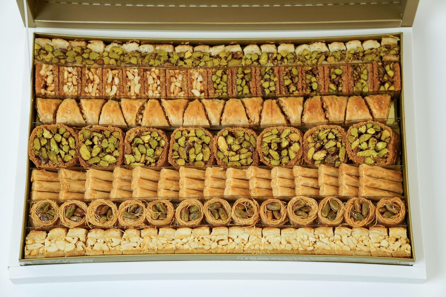 Zaitoune Cashew & Pistachio Baklava Selection Box - 2.2 lb | Traditional Luxury Honey Pastry | Arabic Dessert with Authentic flavors in Beautiful Packaging | Handmade in Turkey