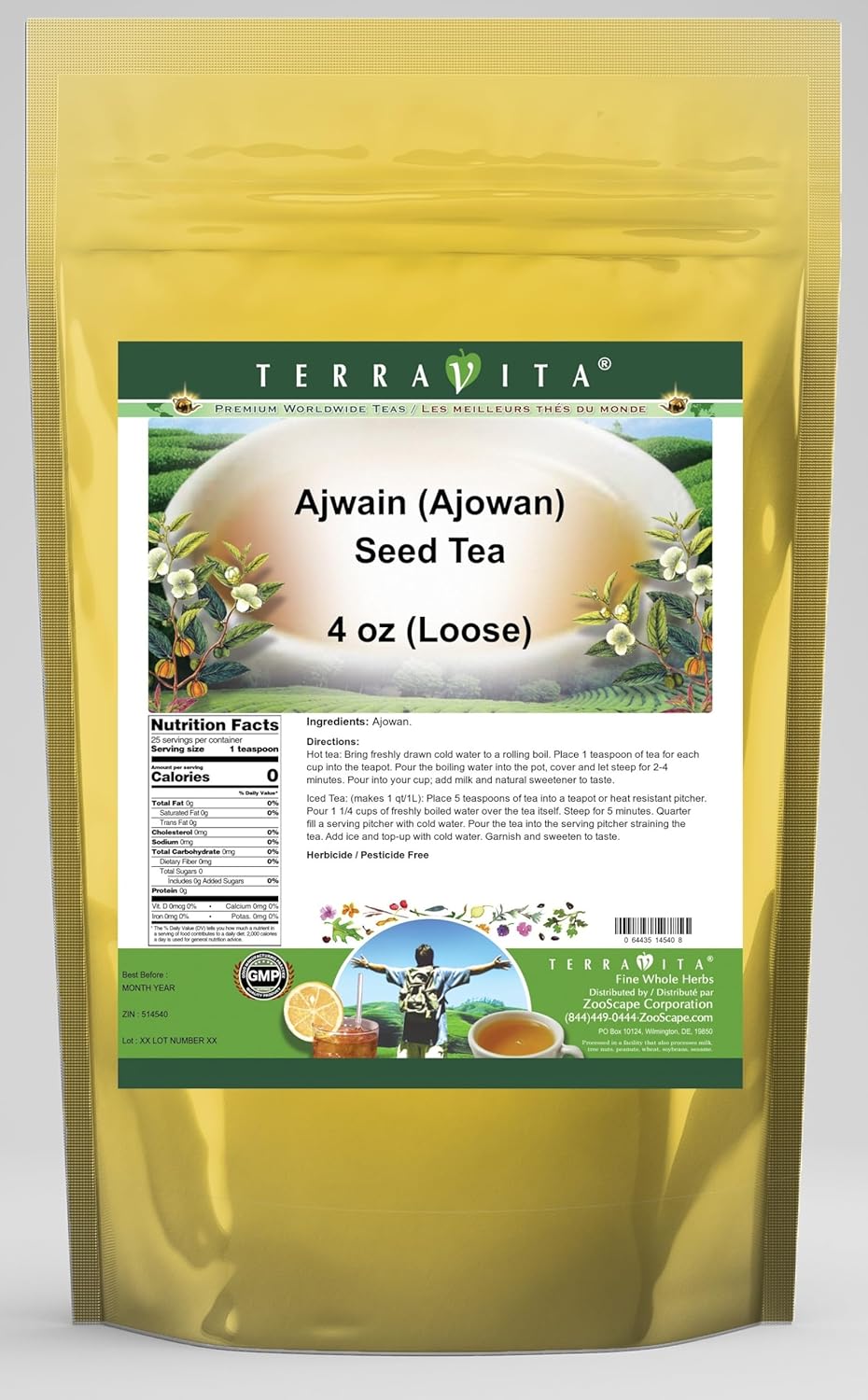Ajwain (Ajowan) Seed Tea (Loose) (4 oz, ZIN: 514540)