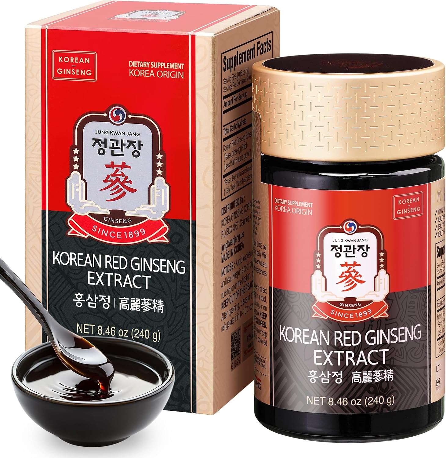 JUNG KWAN JANG Korean Red Panax Ginseng Extract Extra Strength, Energy 240g