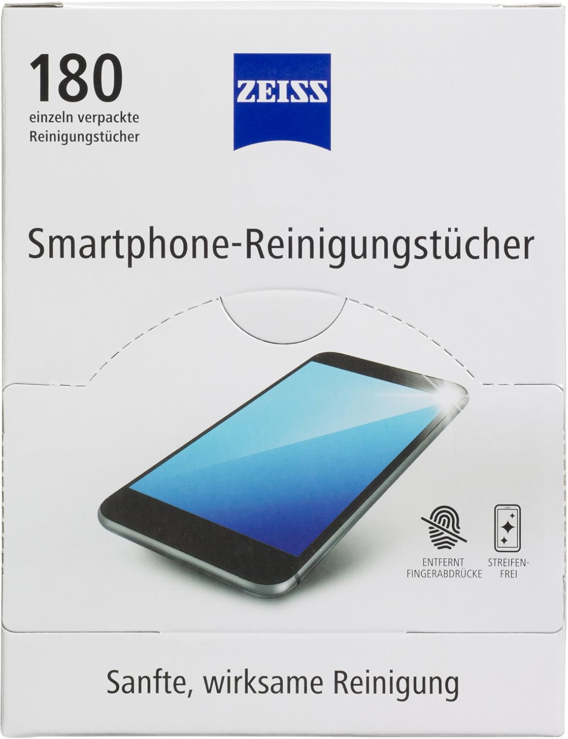 Zeiss cleaning, alcohol-free, for gentle and thorough cleaning of smartphone displays.