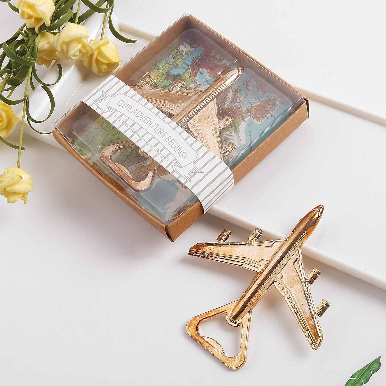 ATP MODERN Airplane Bottle Opener - Aviation Gift for Pilot - Airplane Decor - Birthday Gift - Beer Bottle Opener in Gift Box (Airplane)