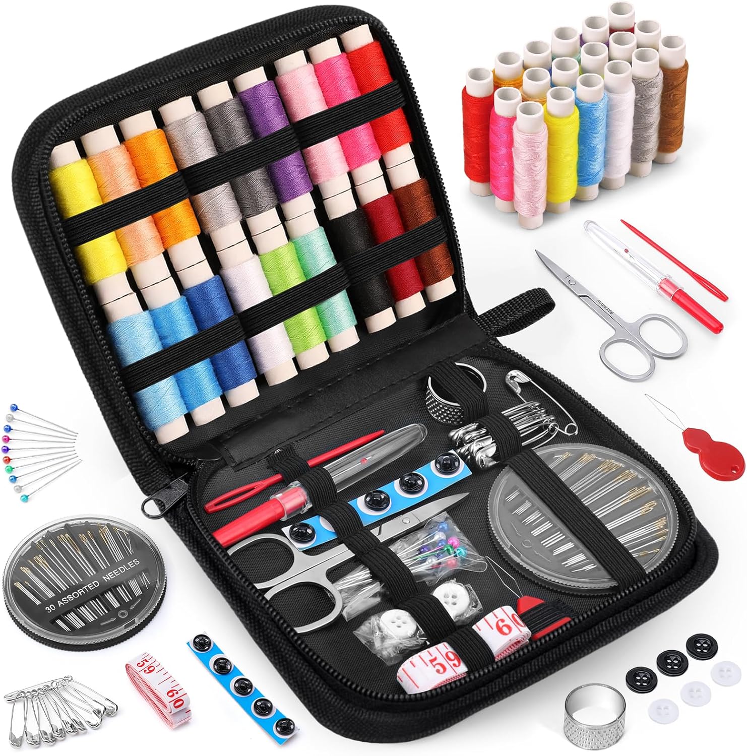Coquimbo Sewing Kits Gifts for Mum Grandma, Mini Sewing Kit Travel with Needle and Thread Sewing Accessories for Home, Traveler, Adults, Beginner, Emergency, Birthday Gifts for Women Men Girls