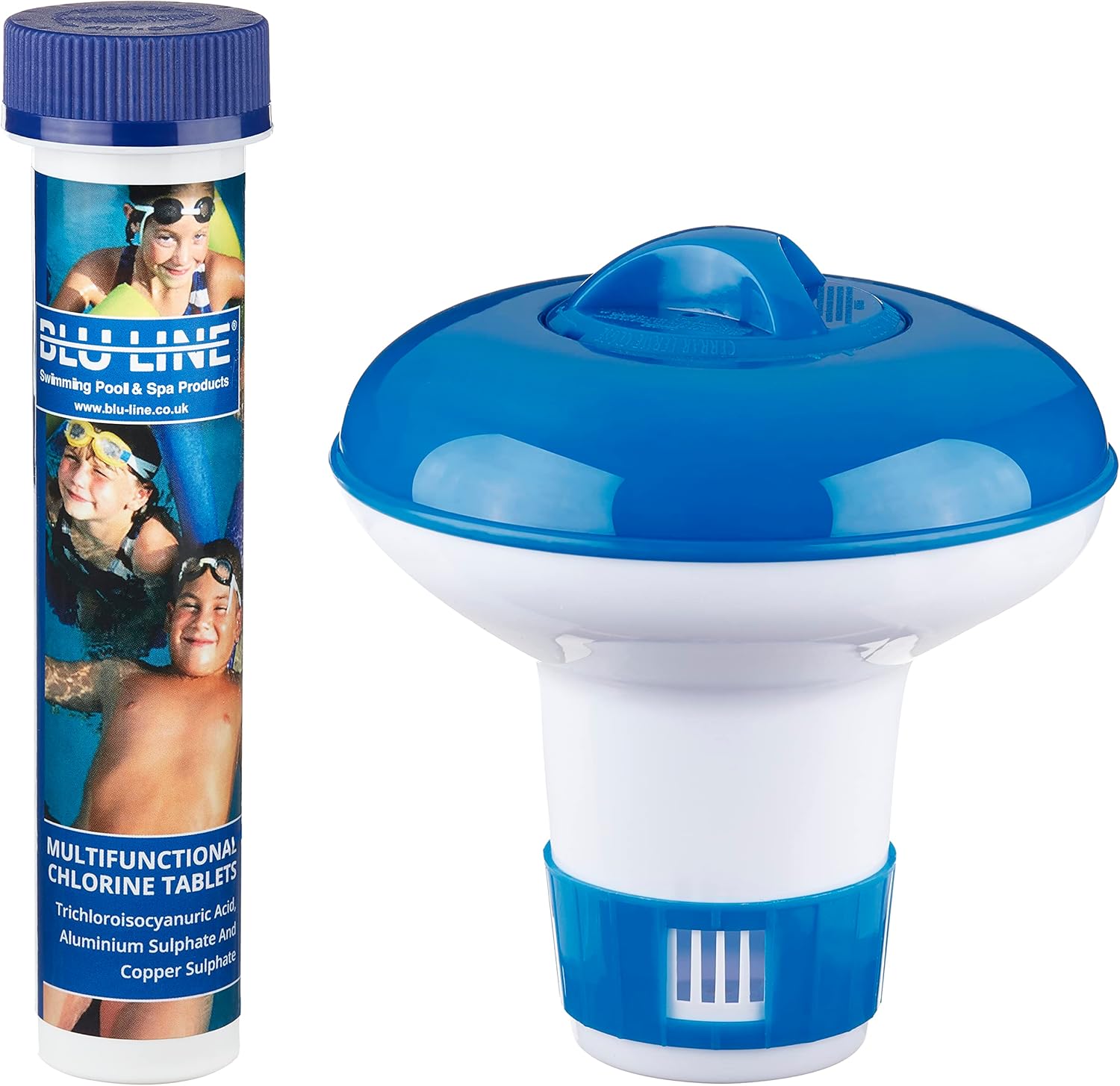 Small Dispenser with 10 Ultimate Chlorine Tablets 20g PLUS FREE TEST STRIPS