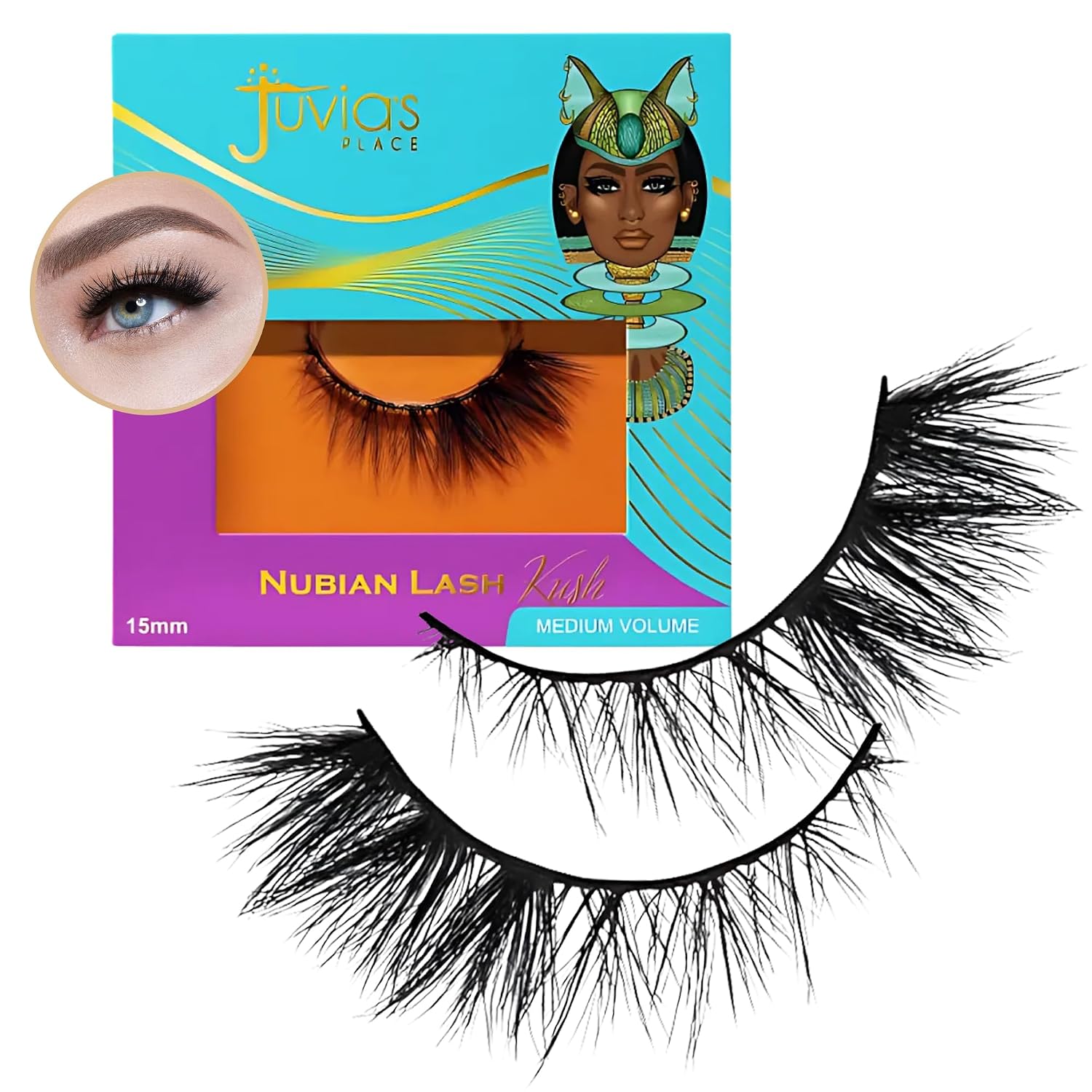 Juvia's Place Nubian Lashes - Kush, Eyelash Extension Matte Black Eyelashes