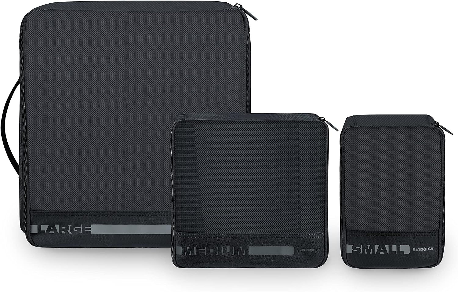 Samsonite Pack-Sized, Set of 3 Luggage Organizers, 14/22/30 cm, black (black)