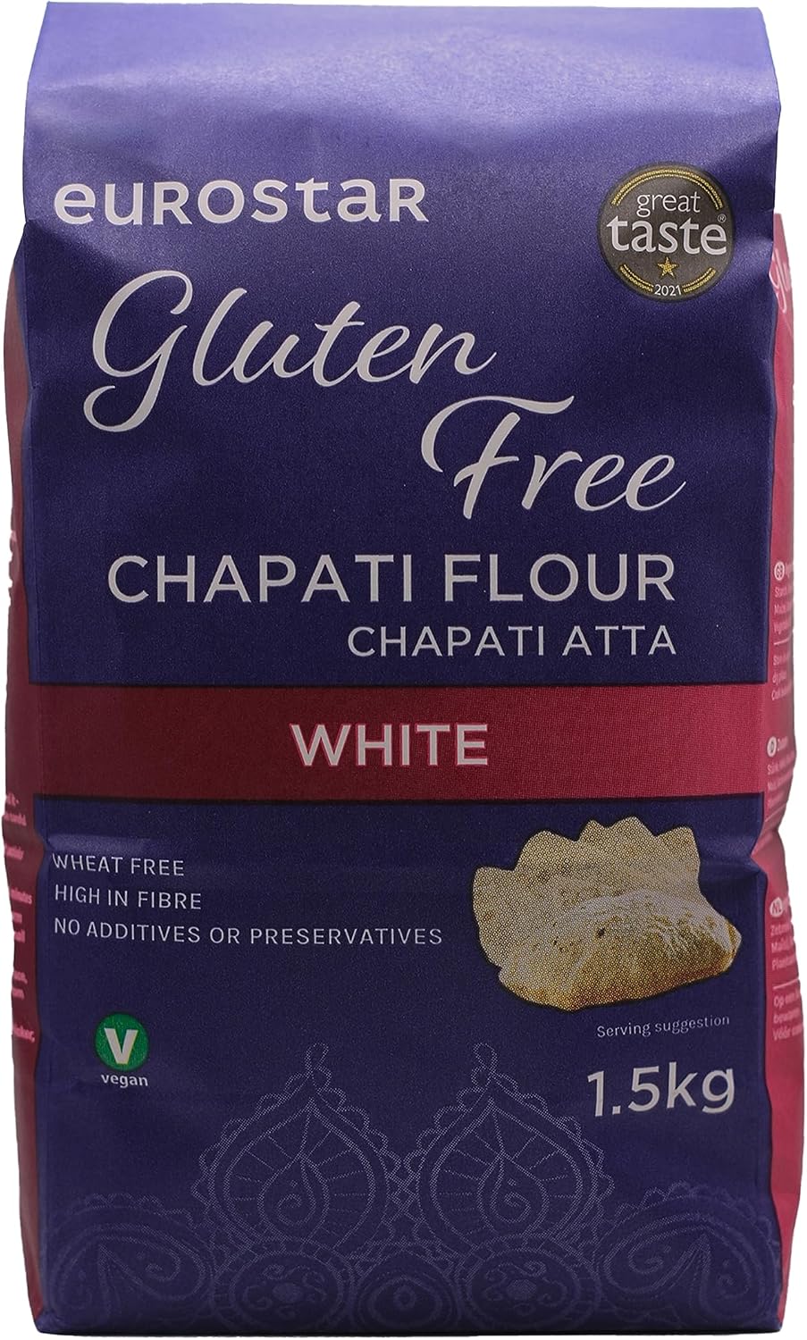 Eurostar Chapati Atta Gluten Free Flour (White, 8x1.5kg)